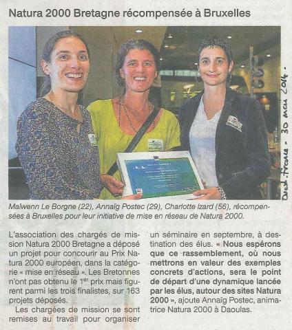 Article de Ouest France Finistère